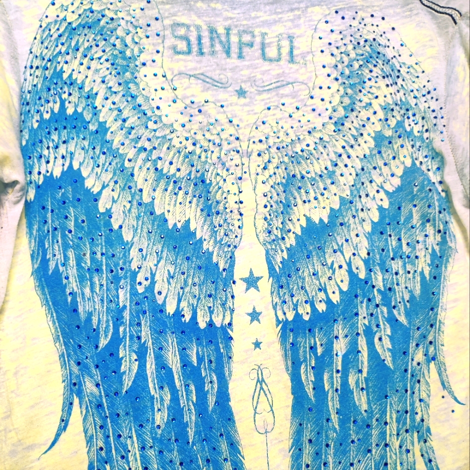 Sinful By Affliction (Blue Gem's Hearts & Roses) **M-L**